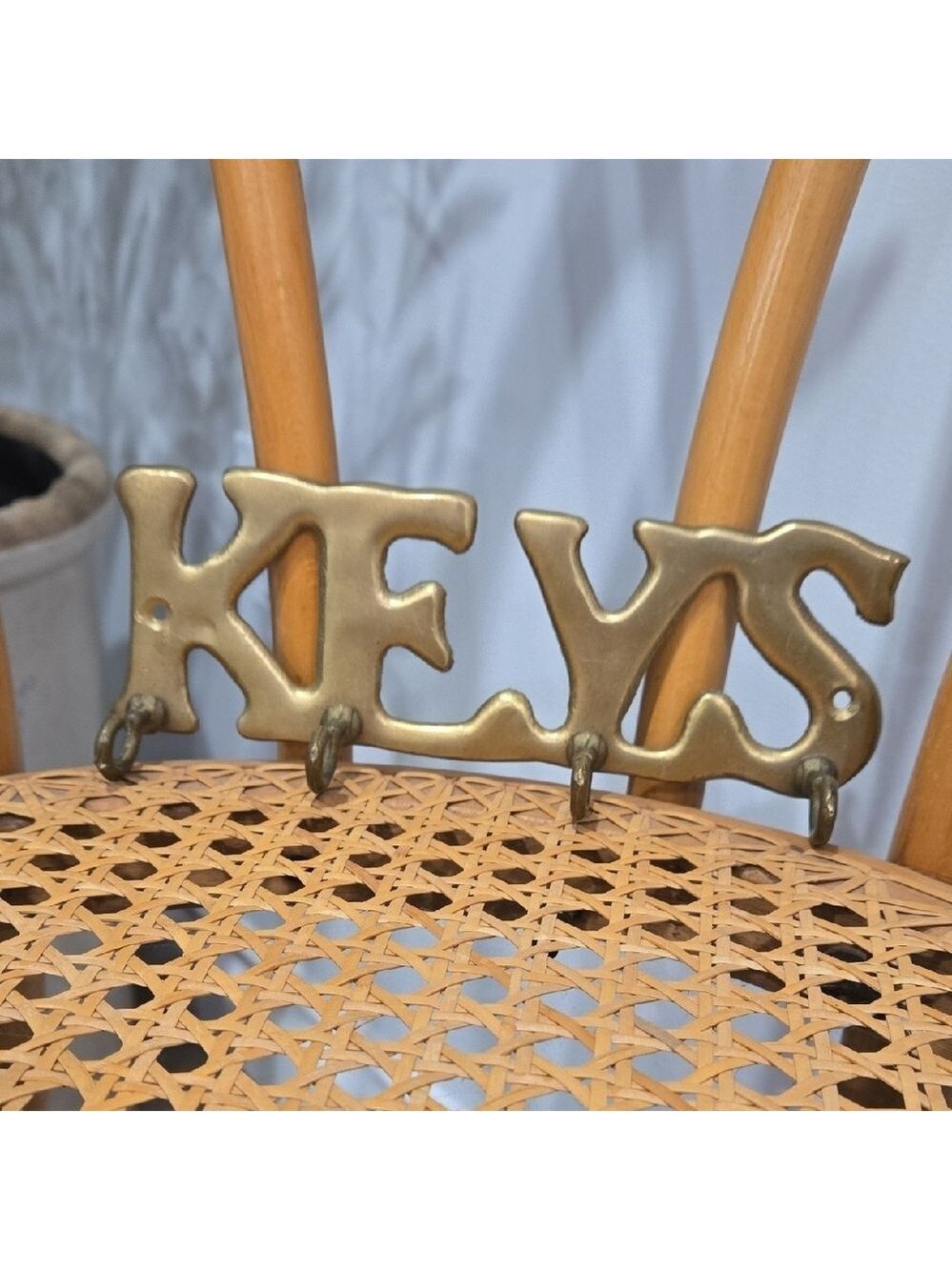 Vintage/Retro Solid Brass Key Holder Wall Decor
